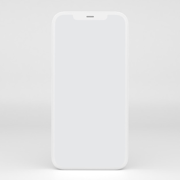 Photo clay phone 12 front side isolated in white background