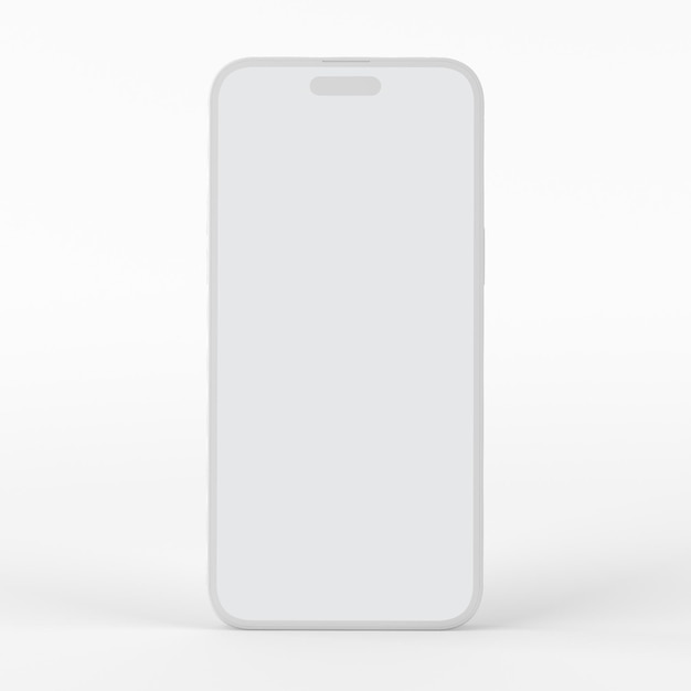 Clay Phone 14 Pro Front Side In White Background