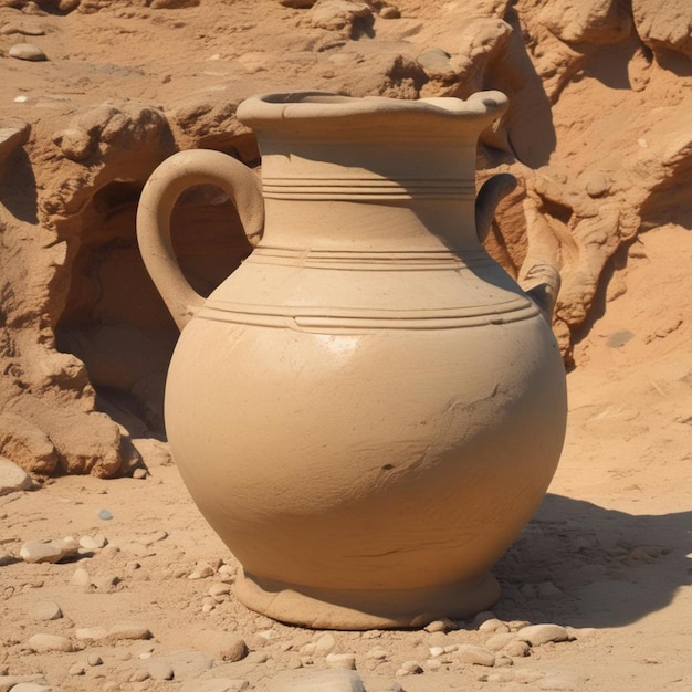 a clay pot with the word  no  on it