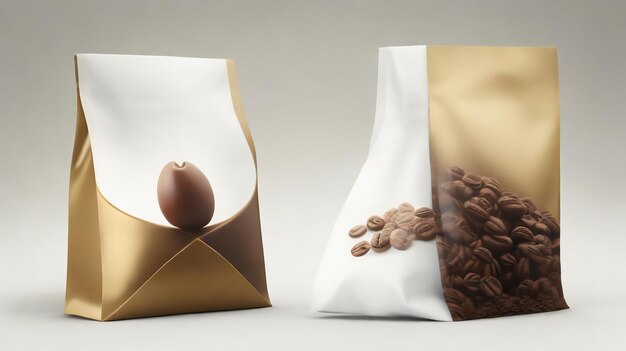 Clean aesthetic enhances the appeal of a coffee bean package