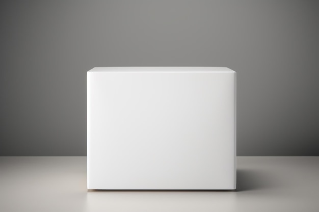 写真 clean and minimalistic white blank box packaging mockup (クリーンでミニマリストの白い白い箱のパッケージングモックアップ) は,ジェネレーティブaiで作成されました.