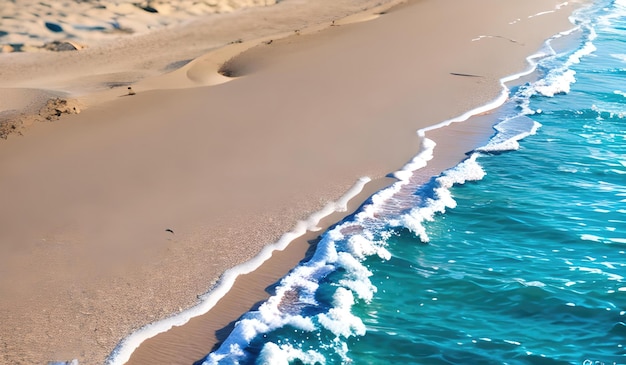 clean and beautiful sand beach