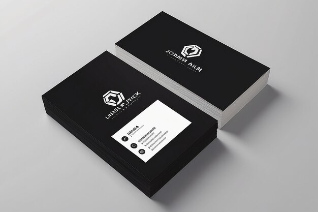 Photo clean black and white business card