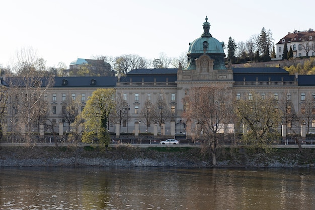 Pulisci le strade della città di praga