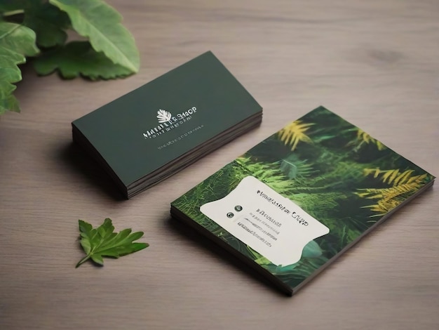 clean dark business card