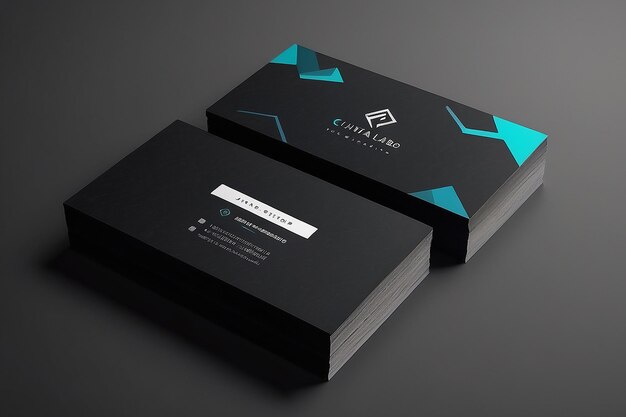 clean dark business card