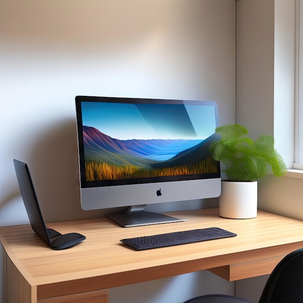 Clean desk The minimalist home office