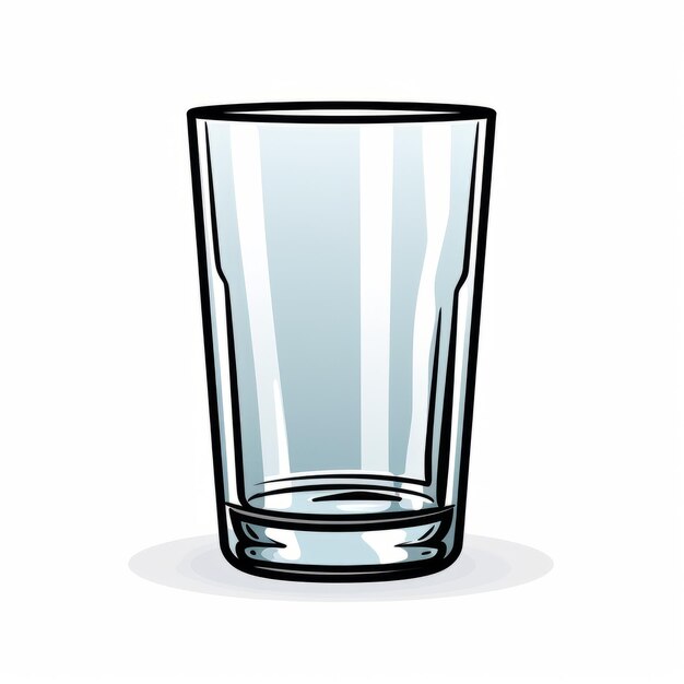 Photo clean and detailed cartoon glass icon in rusticcore style