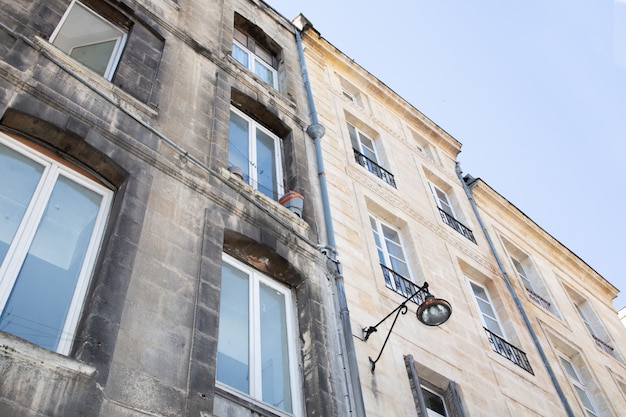 Clean and dirty building facades