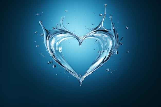 Clean and Elegant Water Heart