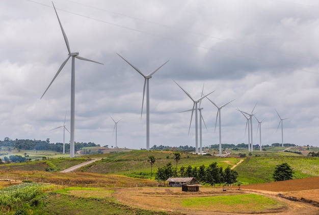 Clean energy with wind turbine 