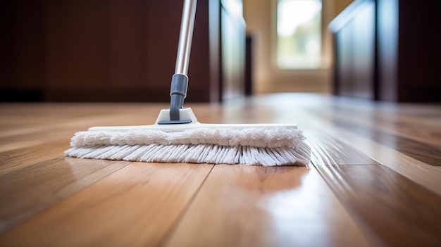 Clean Floor with Mop and Cleanser Foam