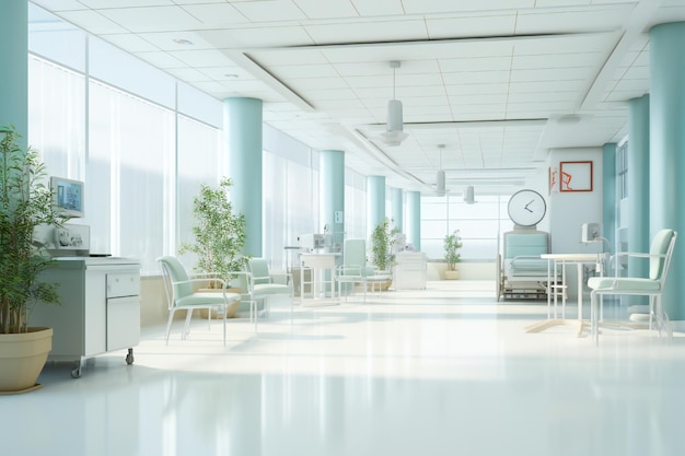 Photo clean hospital interior background