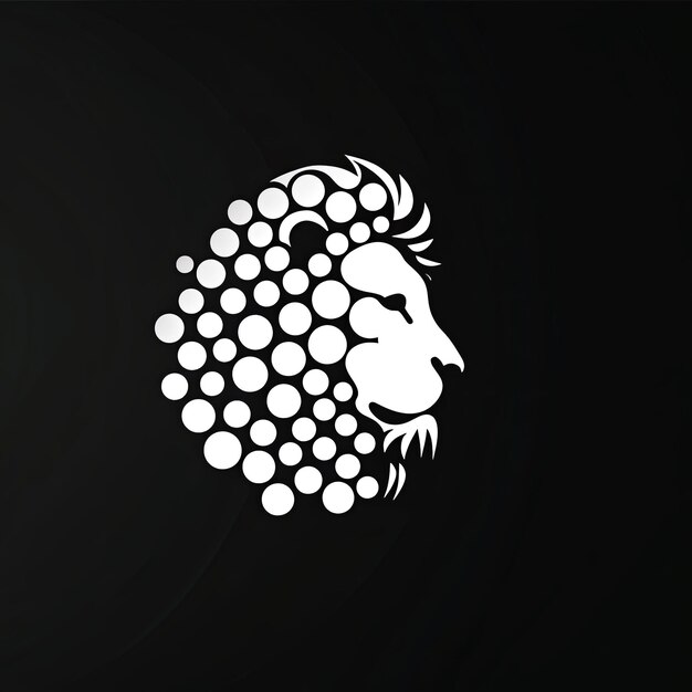 Photo a clean lion logo mascot