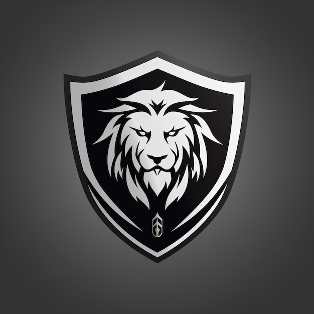 Photo a clean lion logo mascot