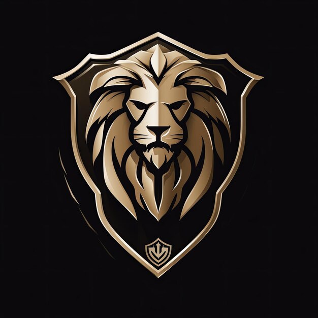 Photo a clean lion logo mascot