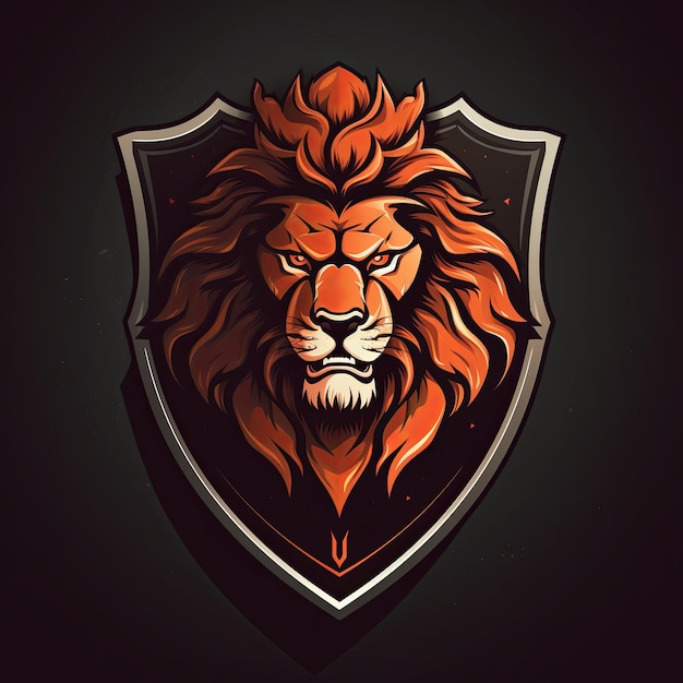 Photo a clean lion logo mascot