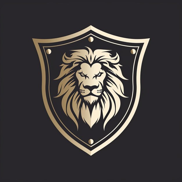 Photo a clean lion logo mascot