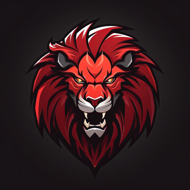 Photo a clean lion logo mascot