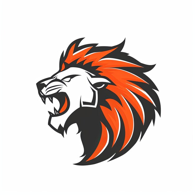 Photo a clean lion logo mascot