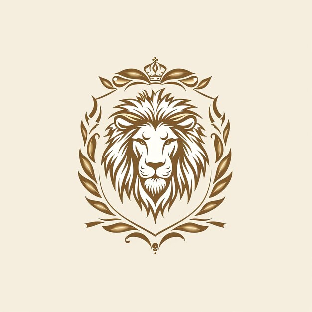 Photo a clean lion logo mascot