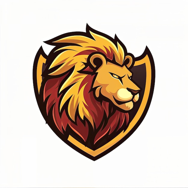 Photo a clean lion logo mascot