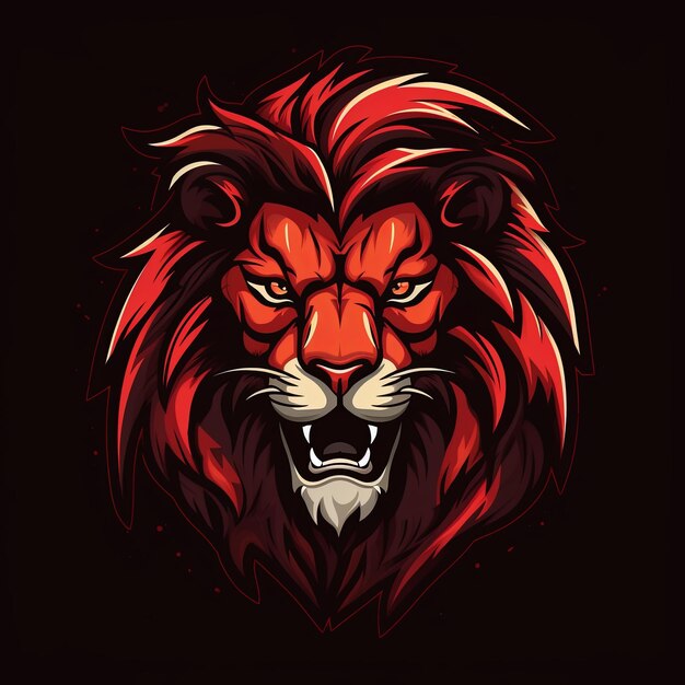 Photo a clean lion logo mascot