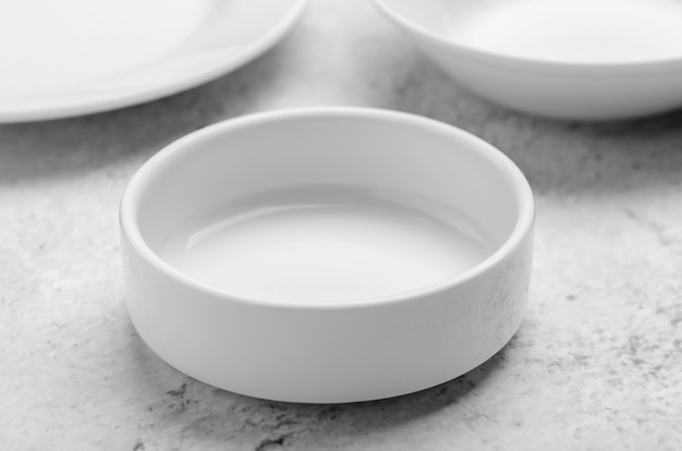 A clean little white plates 