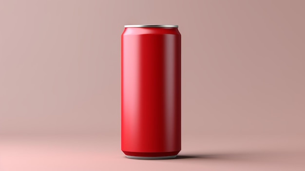 Photo a clean metal canister for soft drinks