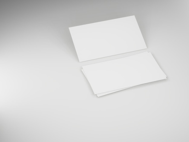 Clean Minimal Black And White Business Card Mockup