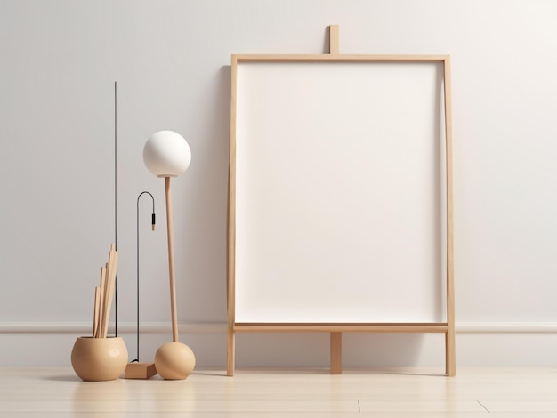 Clean Minimal Blank White Poster Mockup