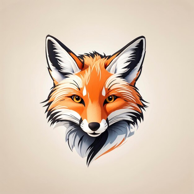 Clean and Minimal Fox Logo Illustration