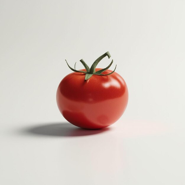 A clean and minimalistic illustration of a tomato displayed on a pristine white background