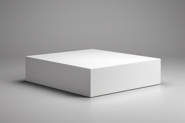 Clean and Minimalistic White Blank Box Packaging Mockup Created with Generative AI