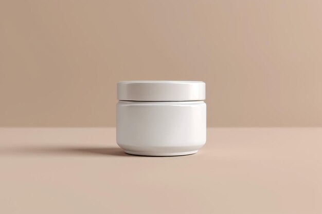 Clean Mockup of Jar on Isolated Plain Background