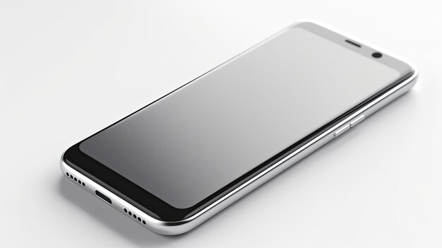 Чистый макет смартфона, изолированный на белом фоне
