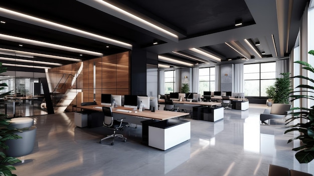 Чистый и современный дизайн интерьера корпоративного офиса _34xjpg