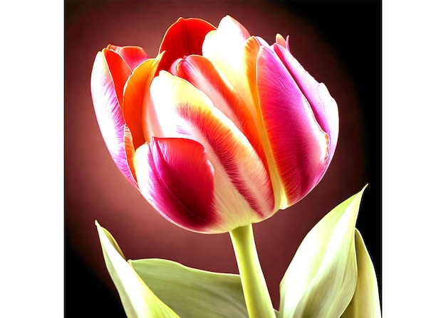 Clean realistic tulip flower images design