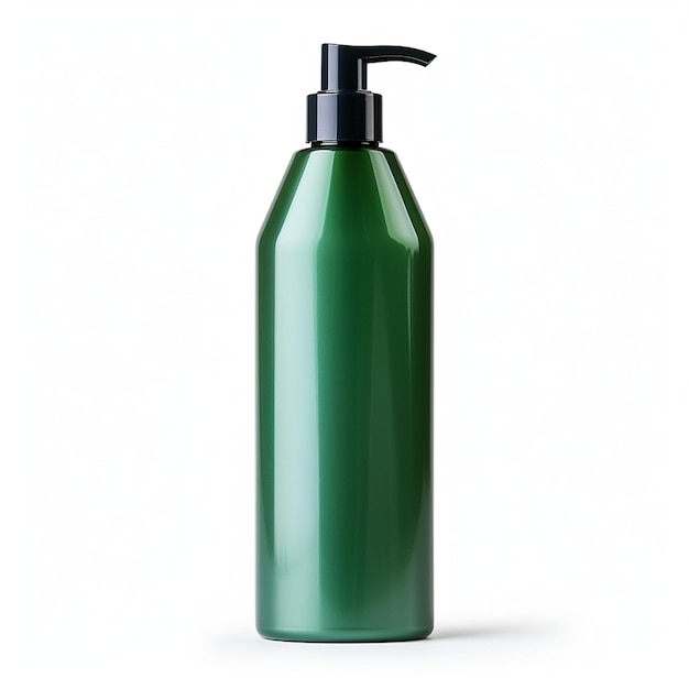 Photo clean shampoo bottle isolated on white background generative ai