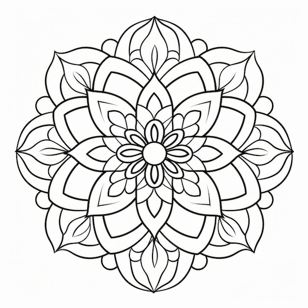 Clean Simple Line Art For Coloring Book Mandalas Geometric Patterns Solar Patterns Waves Shells