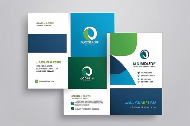 Photo clean and simple modern business card template with initial letter qd logotype