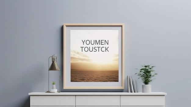 Clean and sophisticated frame mockup with realistic style AI generated