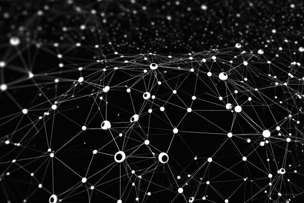 A clean and straightforward depiction of a network formed by interconnected dots