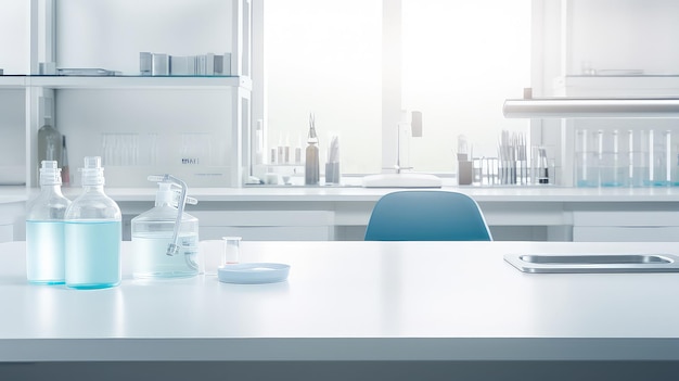 Clean and tidy laboratory table