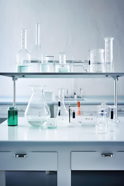 Clean and tidy laboratory table