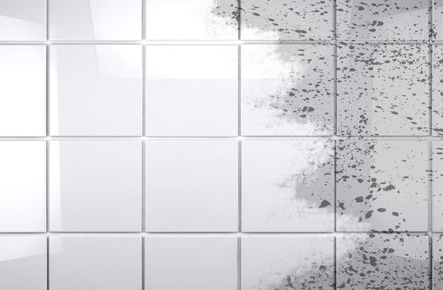 Clean tile wall bathroom background