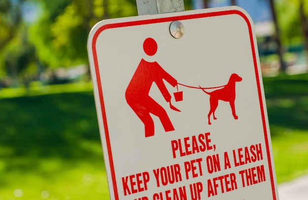 Photo clean up after pet sign