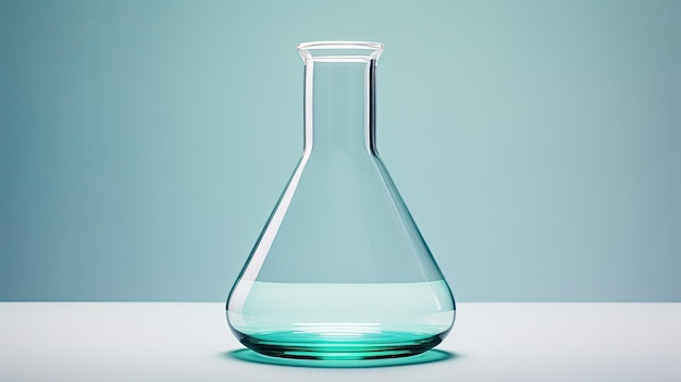 Clean White Laboratory Flask