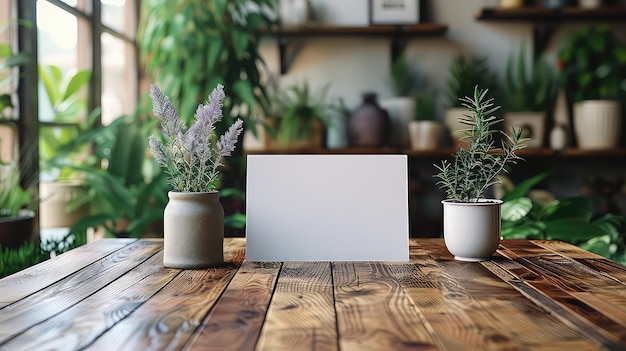 Photo clean white mug on table on the beautiful background