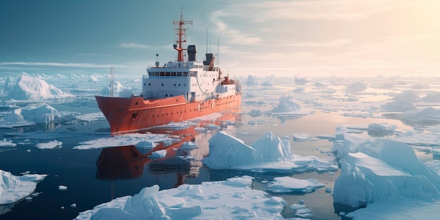 Фото Исследовательское судно на чистой энергии в арктике собирает климатические данные для лучшего понимания влияния технологий на природу